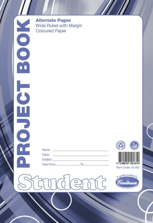 Picture of 9485 PROJECT BOOK A4 WITH ALTERNATE PAGES WIDE RULED